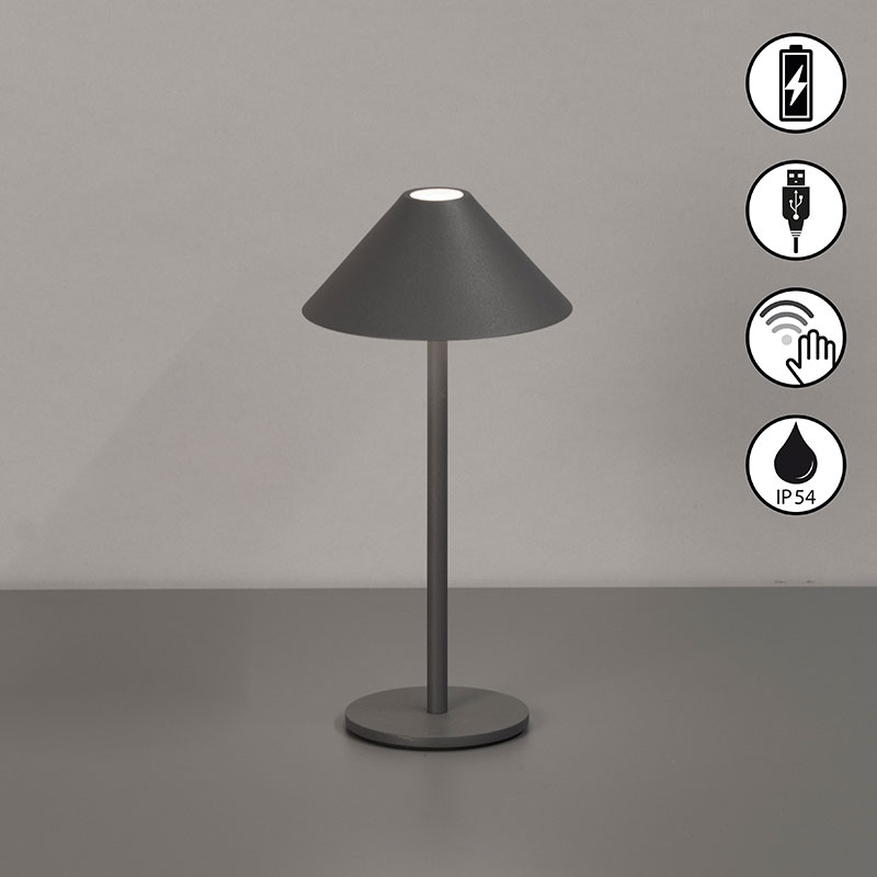 gradinska nastolna lampa s bateriq prato