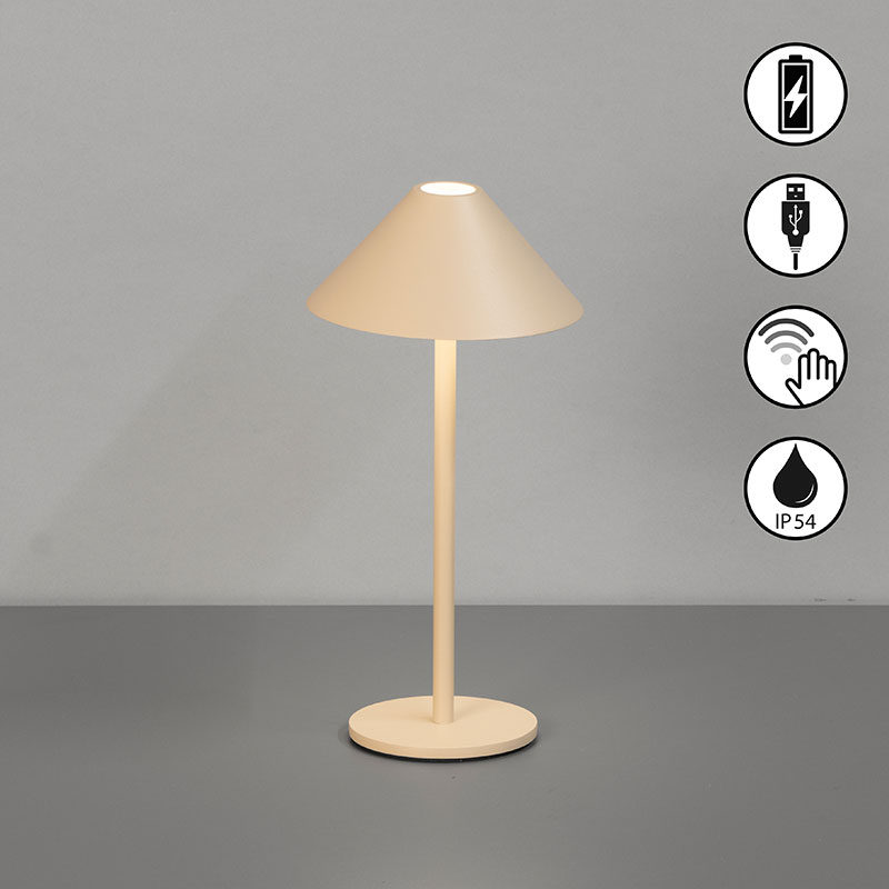 gradinska nastolna lampa s bateriq prato