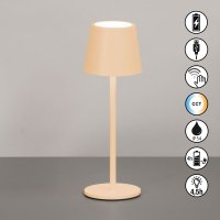 CCT настолна лампа за градина с батерия IP54 Roxi