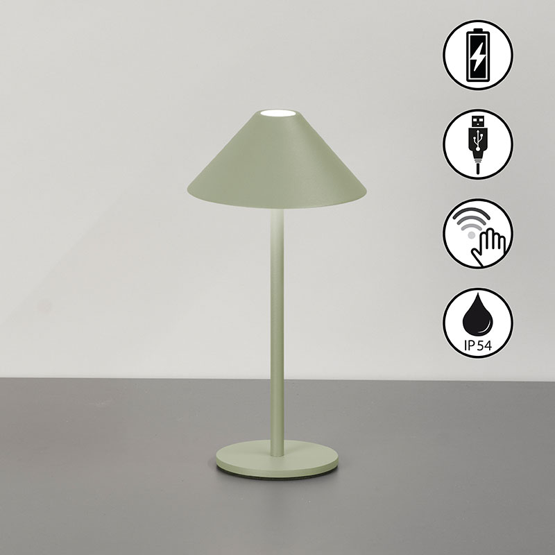 gradinska nastolna lampa s bateriq prato