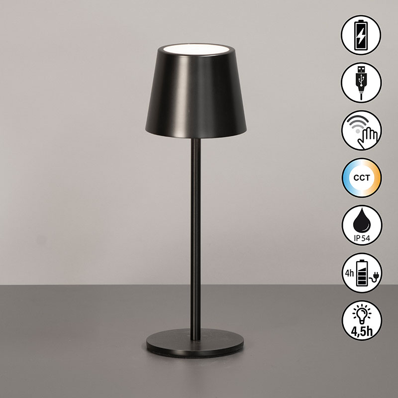 cct nastolna lampa za gradina s bateriq ip54 roxi