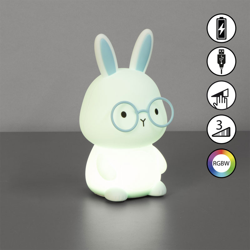 rgb detska silikonova noshtna lampa felix