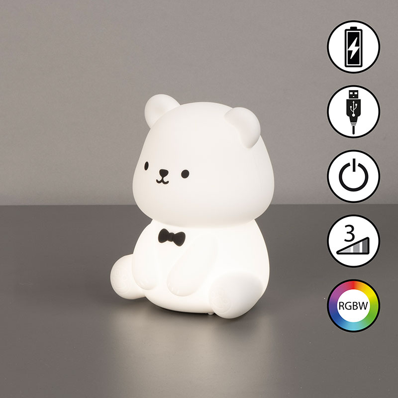 rgb detska silikonova noshtna lampa karl