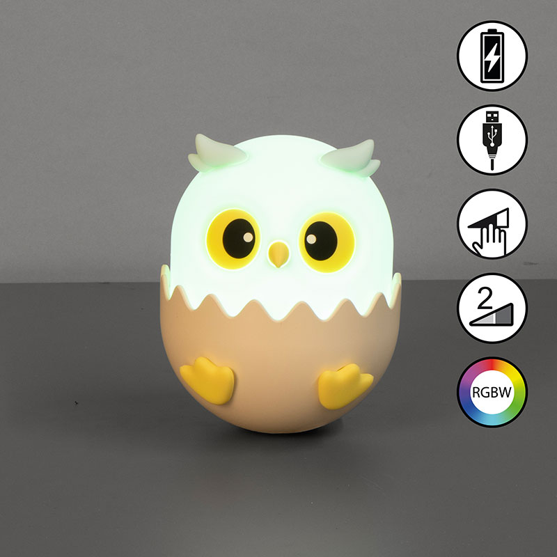 rgb detska silikonova noshtna lampa ella