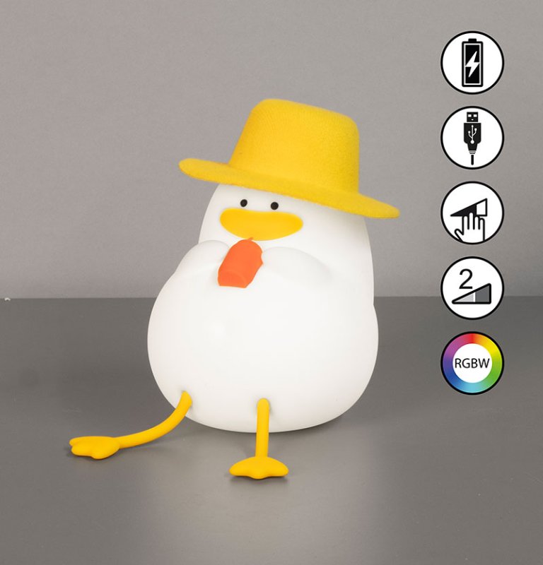 rgb detska silikonova noshtna lampa fred