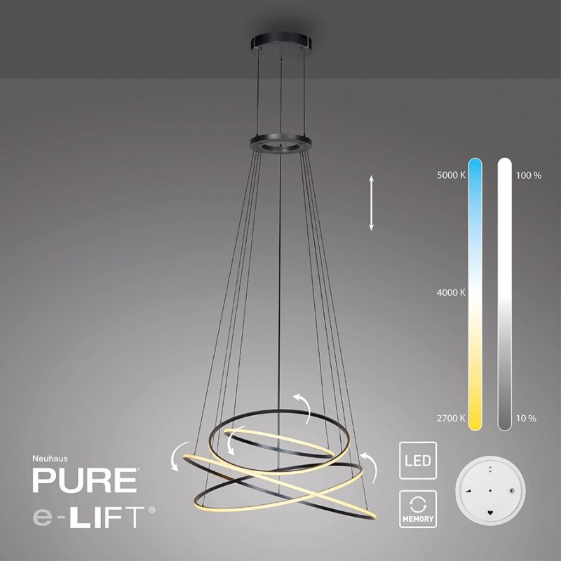 led polilej s distantsionno pure flying rings