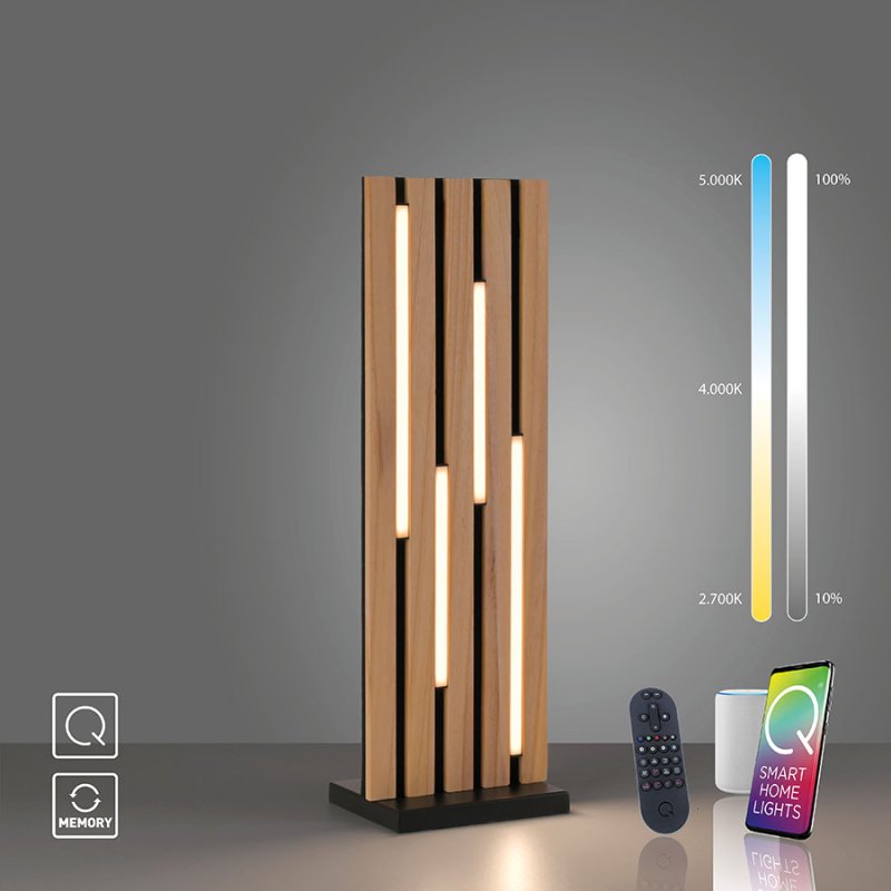smart led nastolna lampa r akustik