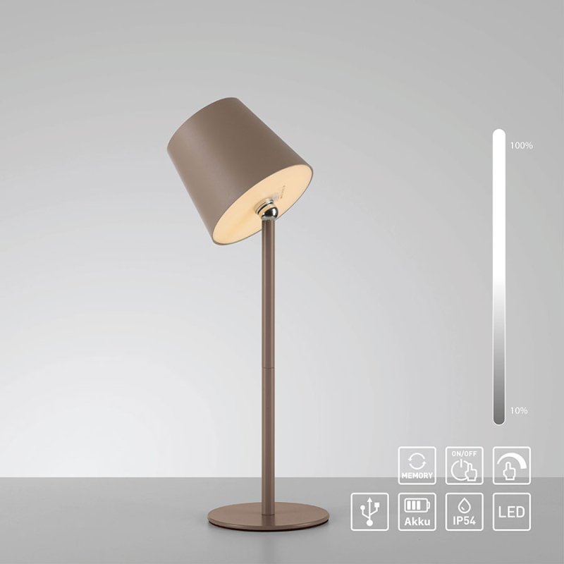 led nastolna lampa za gradina boteria