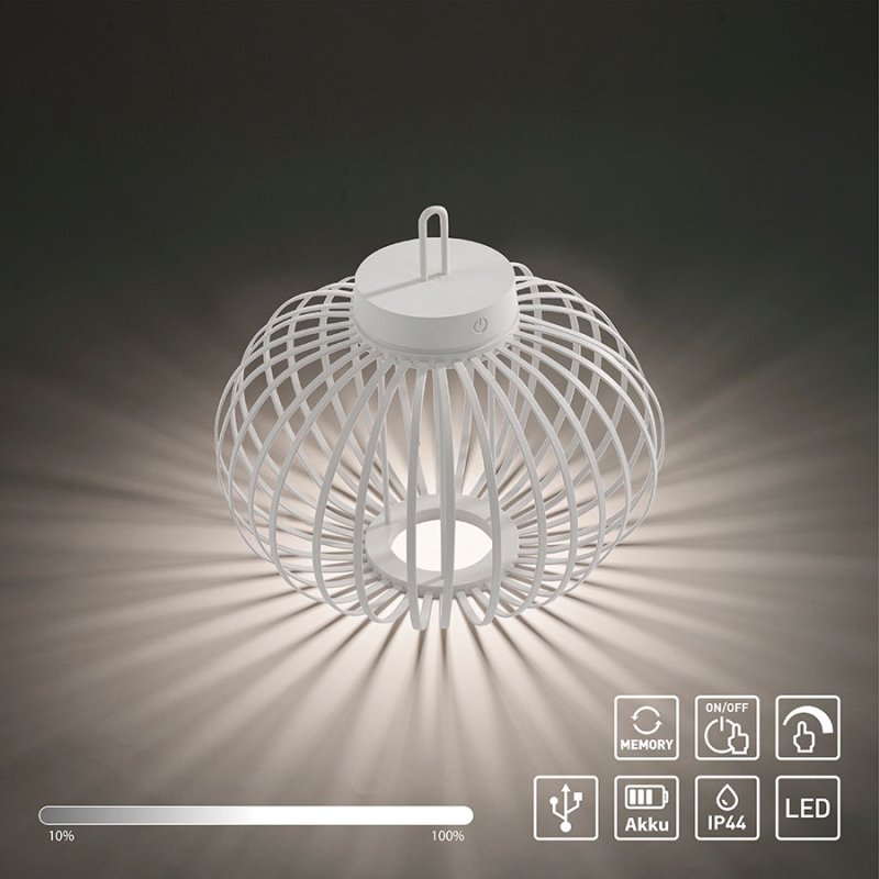 led polilej nastolna lampa za gradina akuba