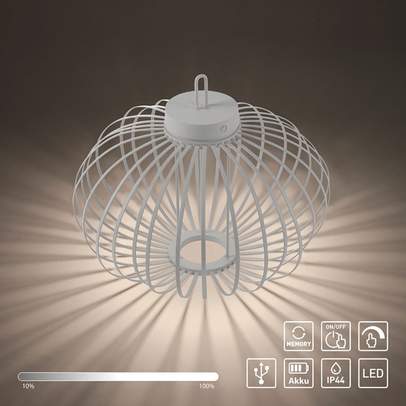 led polilej nastolna lampa za gradina akuba