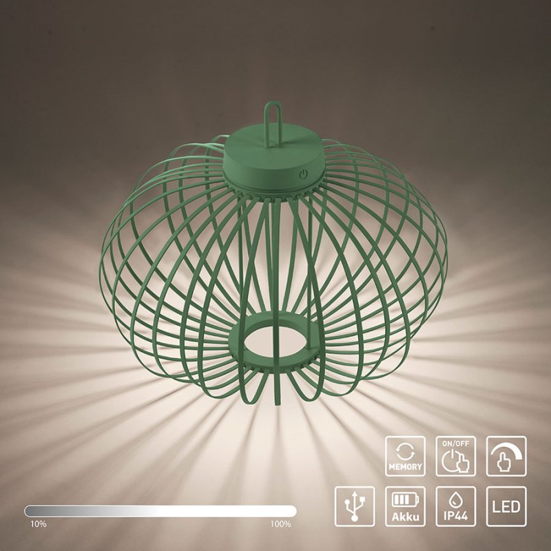 led polilej nastolna lampa za gradina akuba