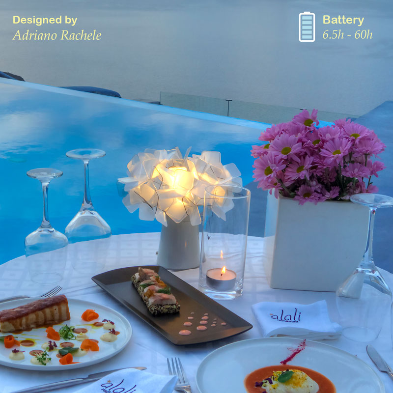 dizajnerska nastolna lampa na baterii clizia fume