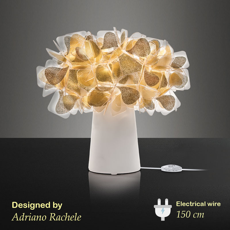 dizajnerska nastolna lampa e14 clizia s