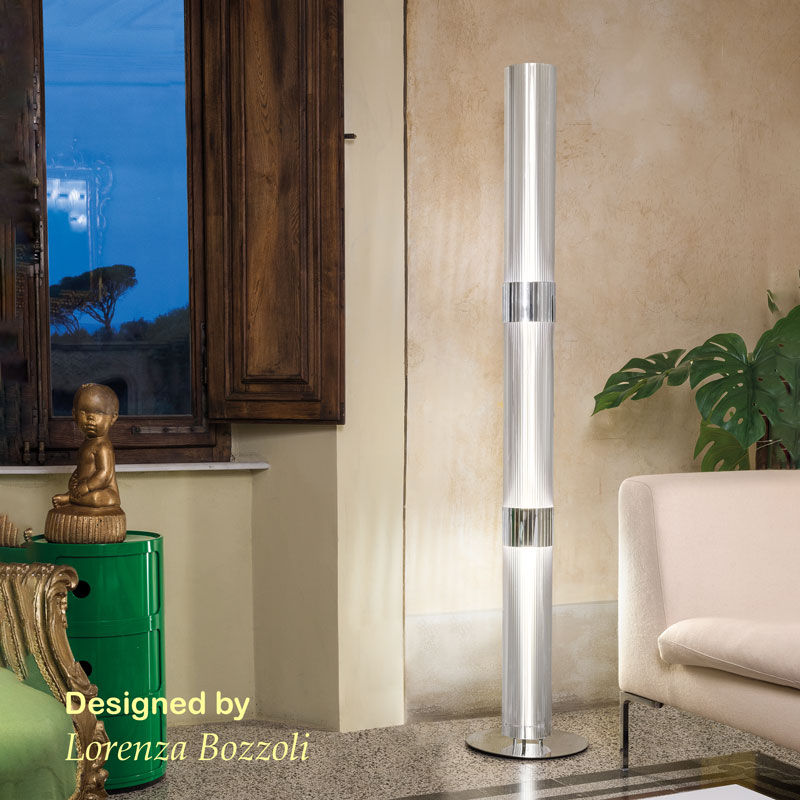 dizajnerski lampion e27 la lollo prisma silver