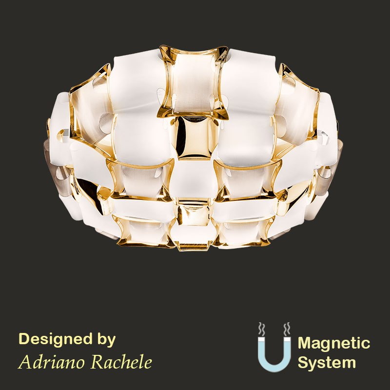 dizajnerski plafon e14 mida White gold