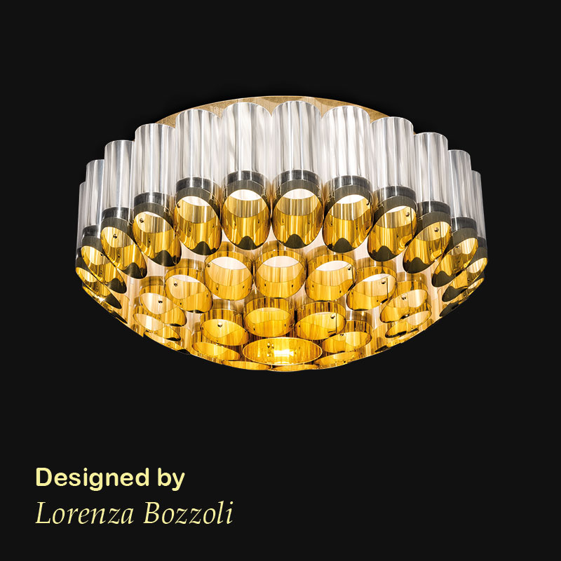 dizajnerski plafon e27 odeon 65 gold