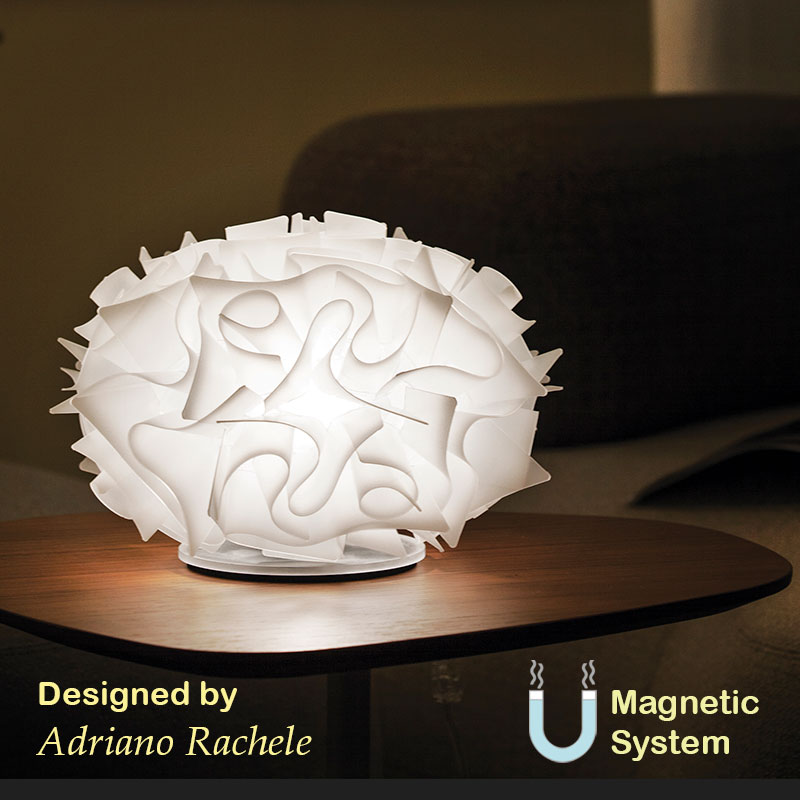 dizajnerska nastolna lampa e14 veli White