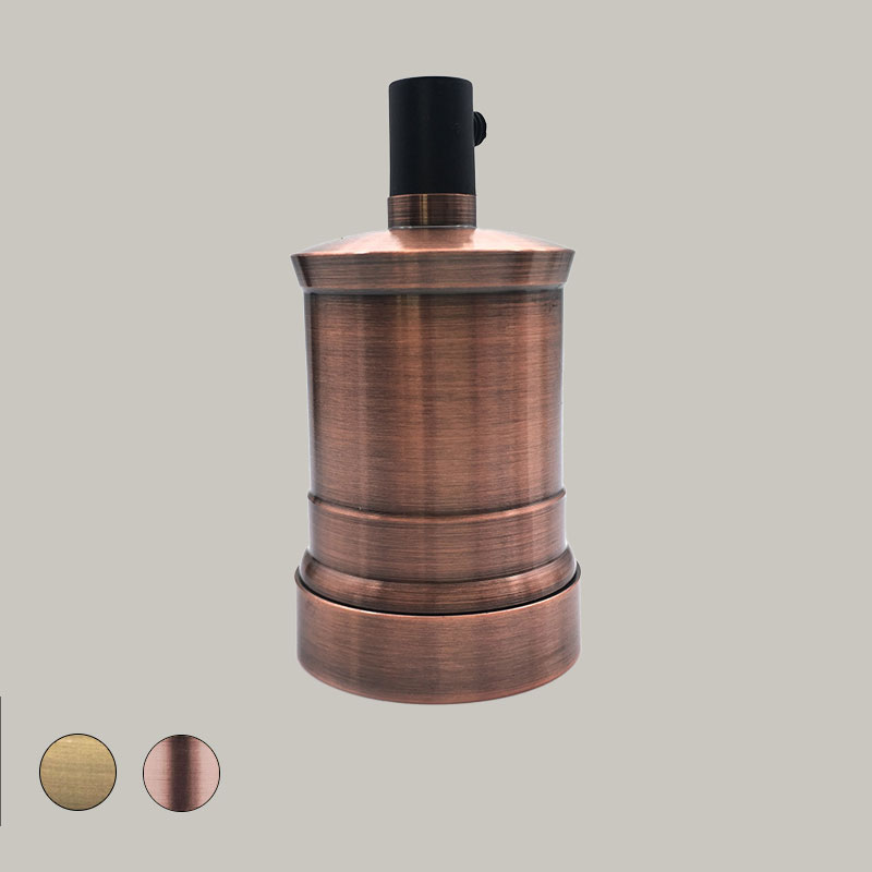 set retro 2 fasunga s ring s pokrita rezba cherven mesing e27