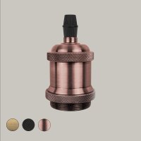 retro 5 fasunga e27 s tynyk ring antichen cherven mesing Art.No.RE27R5ABR/Set