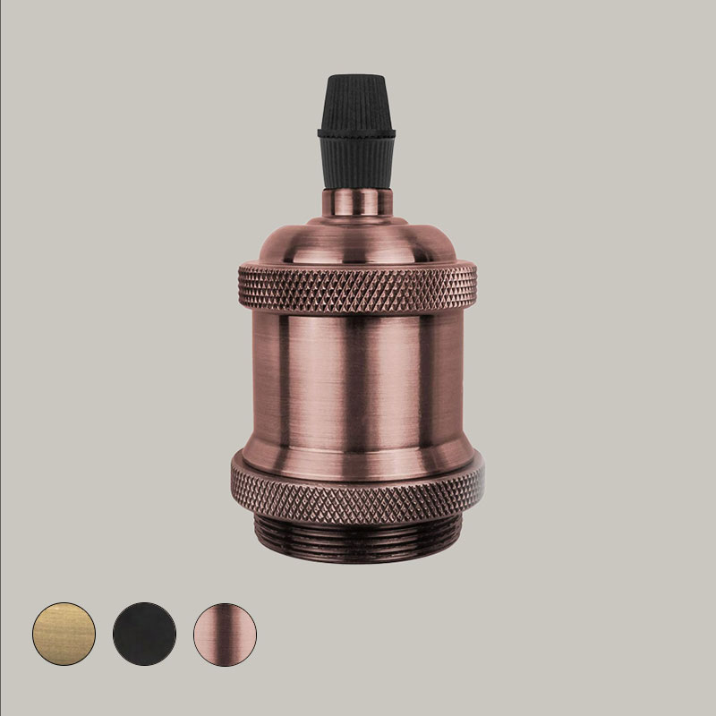 retro 5 fasunga e27 s tynyk ring antichen cherven mesing