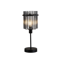noshtna lampa cheren metal i opusheno styklo swizzle Art.No.EU55622SM