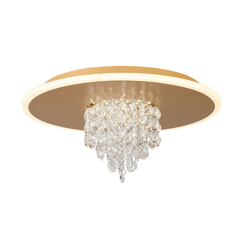 led plafon s kristali deluge