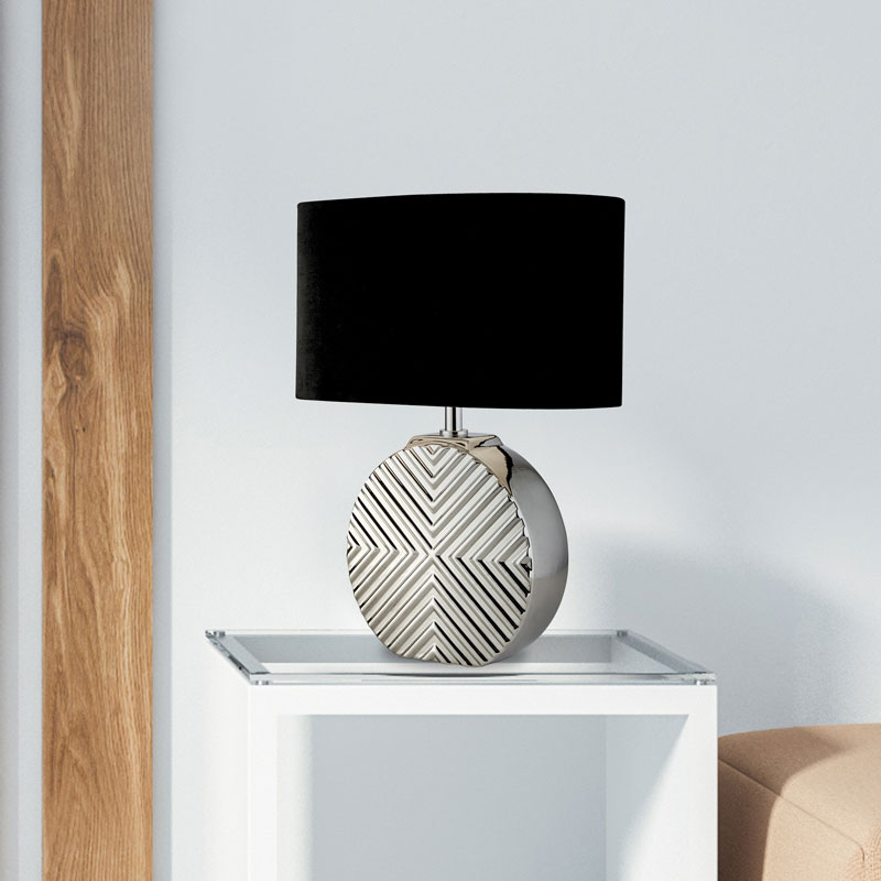 noshtna lampa keramika i cheren plat regent